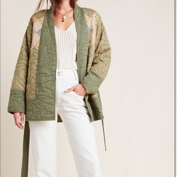 Anthropologie Jackets & Blazers - Anthropologie Quilted patchwork Kimono coat jacket